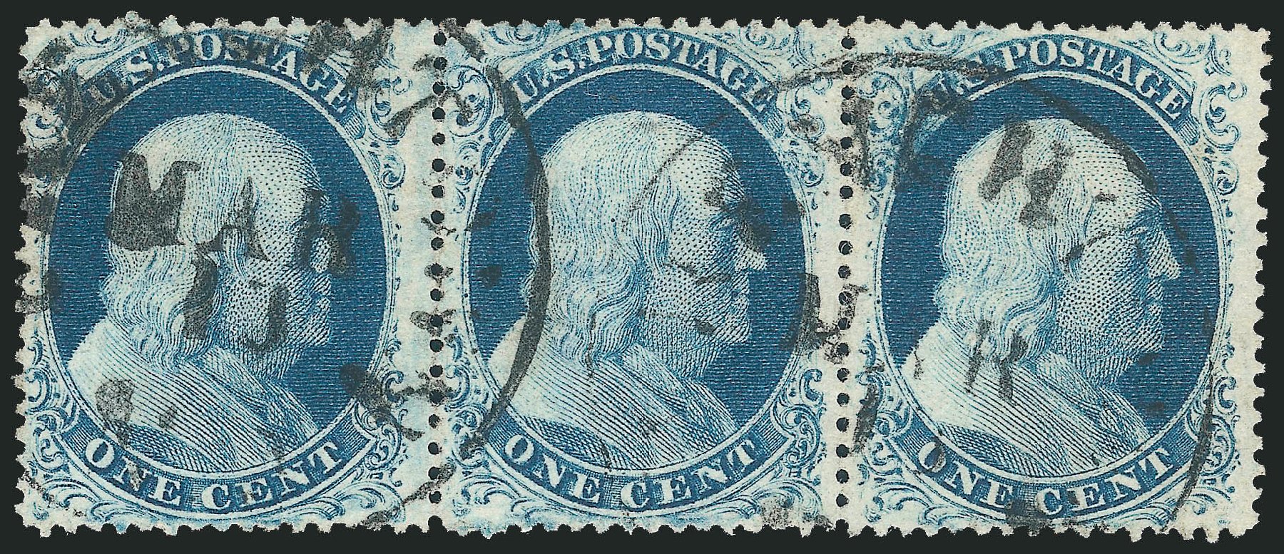 Value of US Stamps Scott Cat. 22: 1857 1c Franklin. Robert Siegel Auction Galleries, Jun 2011, Sale 1011, Lot 414