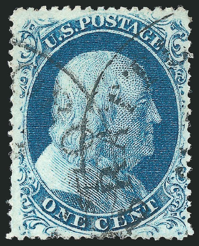 US Stamp Price Scott Catalogue #22: 1c 1857 Franklin. Robert Siegel Auction Galleries, Dec 2012, Sale 1037, Lot 1464
