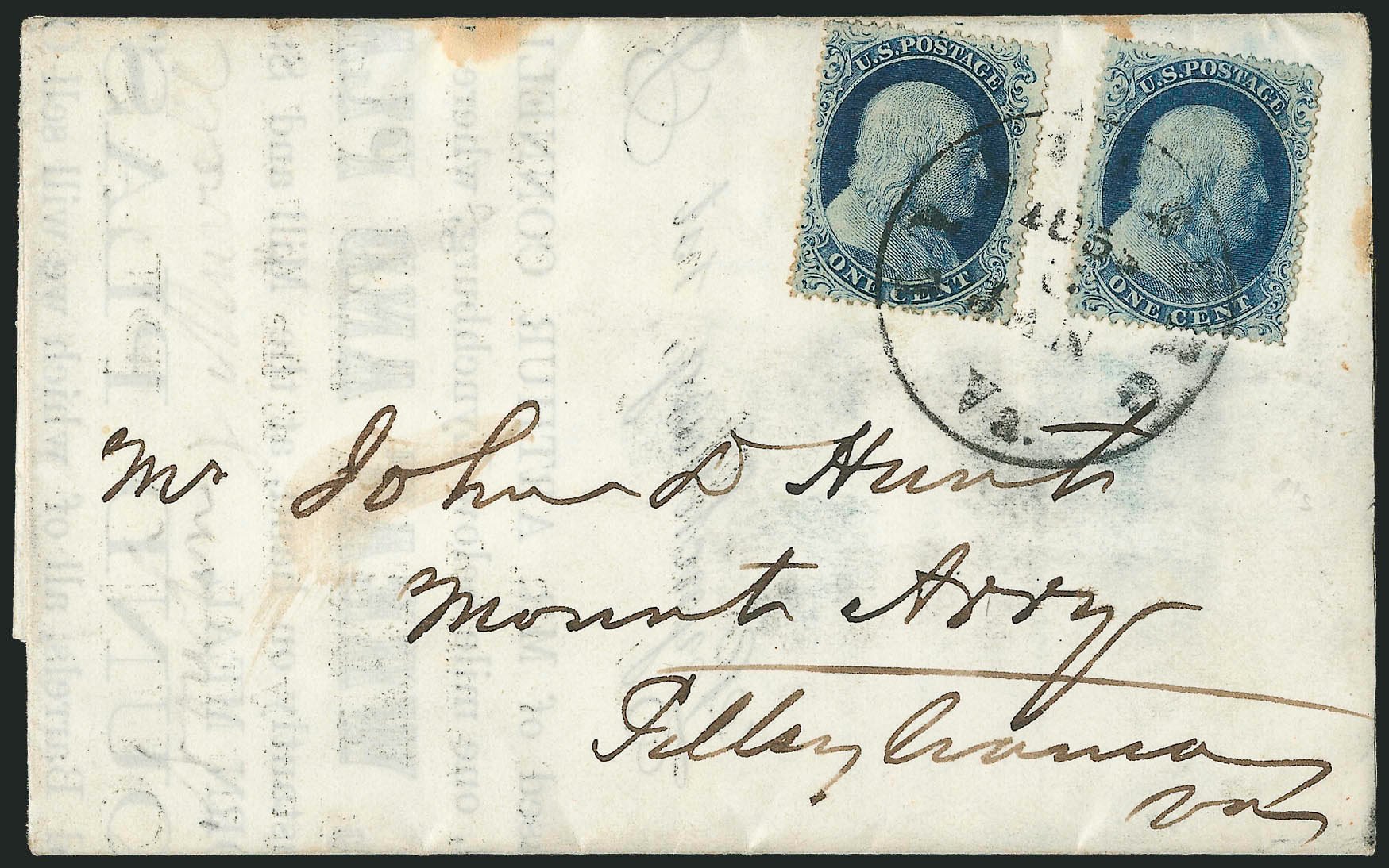 Prices of US Stamps Scott 22 - 1c 1857 Franklin. Robert Siegel Auction Galleries, Mar 2011, Sale 1006, Lot 1205