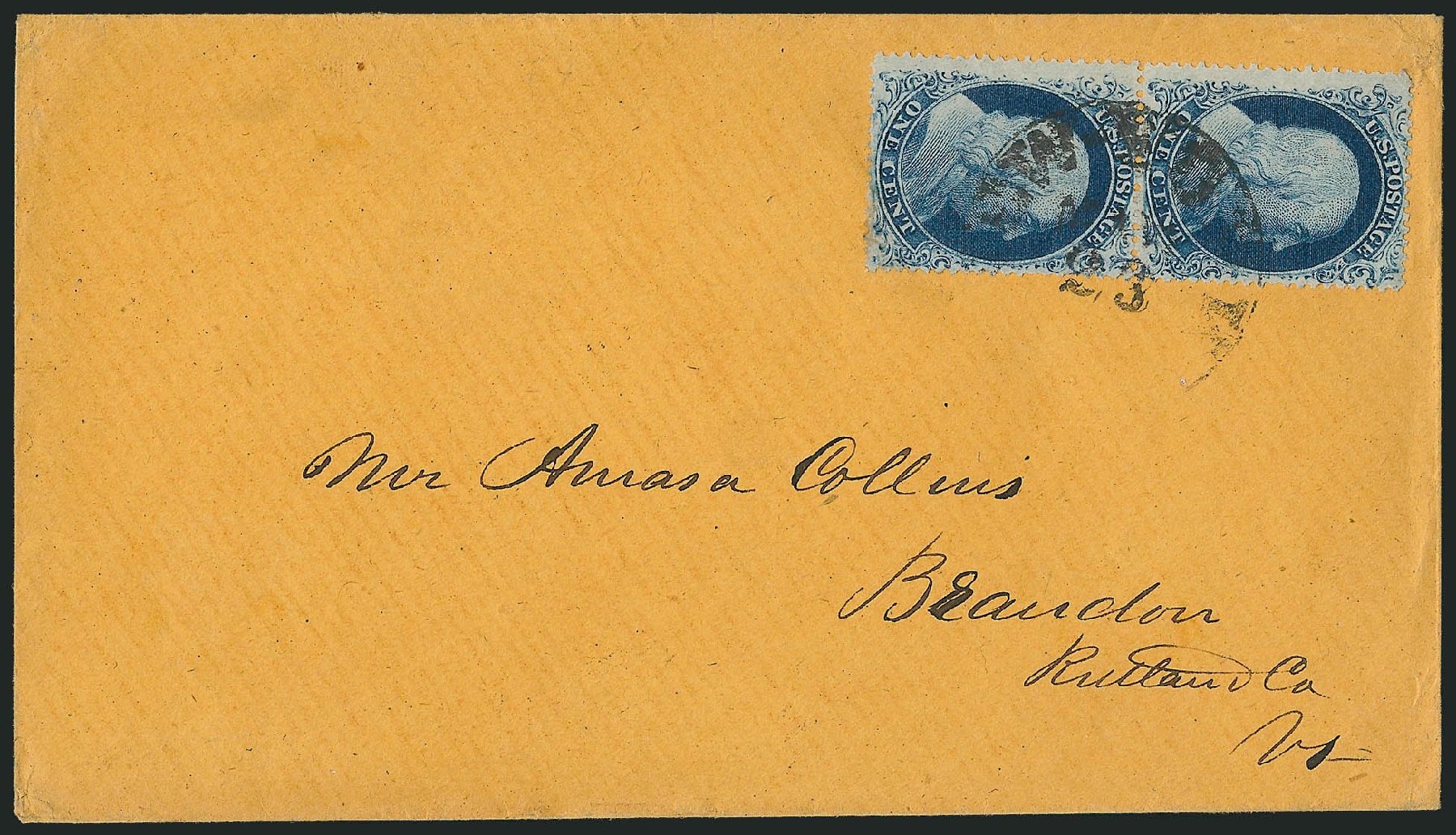 US Stamp Values Scott 22 - 1857 1c Franklin. Robert Siegel Auction Galleries, Mar 2011, Sale 1006, Lot 1485