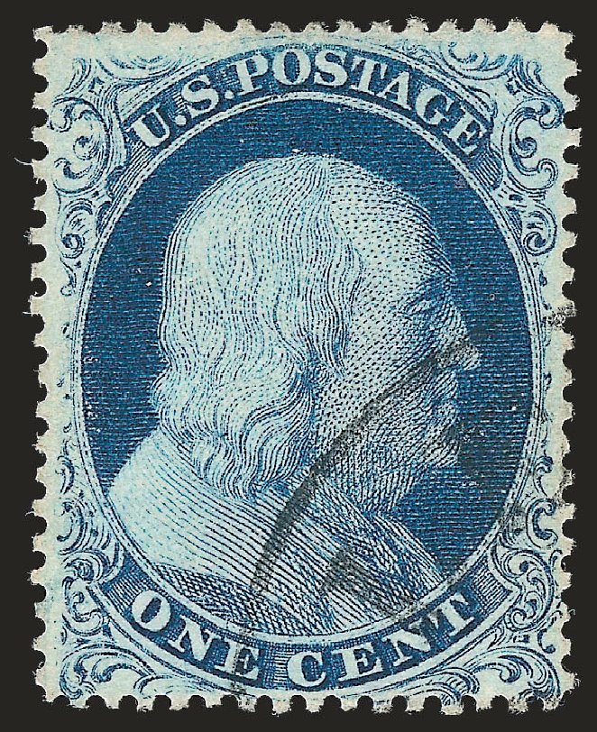 Values of US Stamp Scott Catalog # 22 - 1857 1c Franklin. Robert Siegel Auction Galleries, Sep 2009, Sale 976, Lot 1205