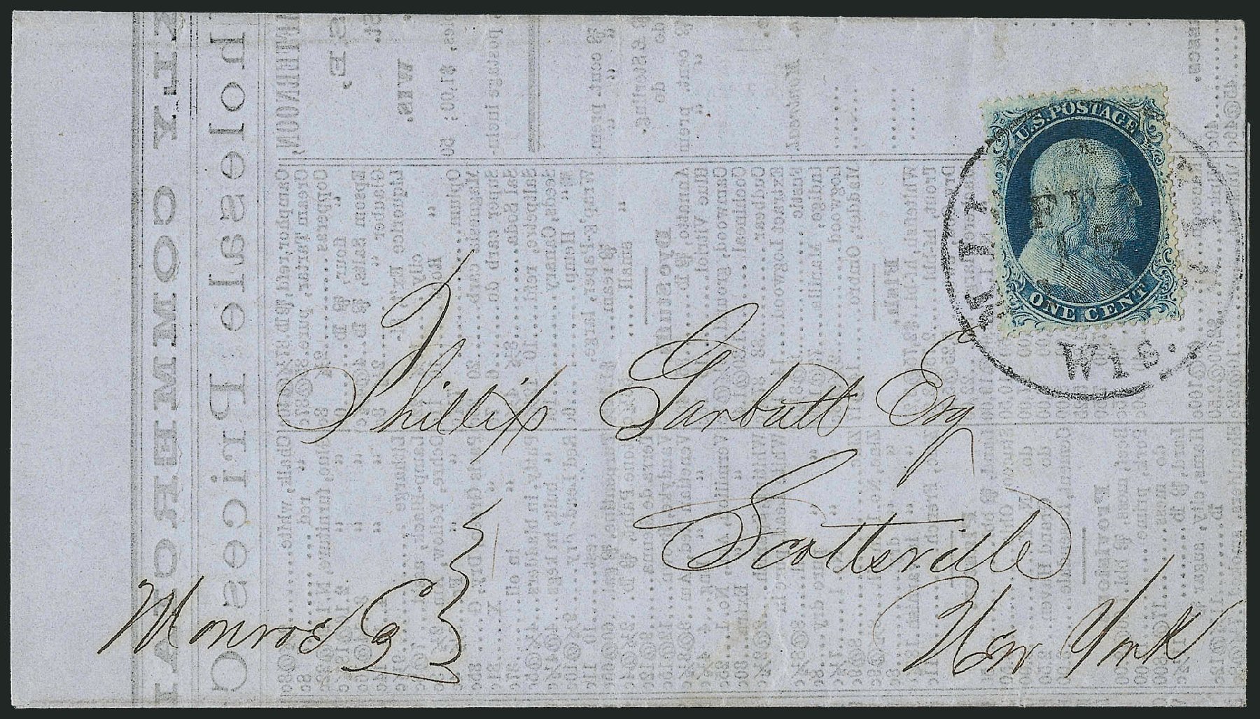 Cost of US Stamps Scott Cat. #22 - 1857 1c Franklin. Robert Siegel Auction Galleries, Mar 2011, Sale 1006, Lot 1202