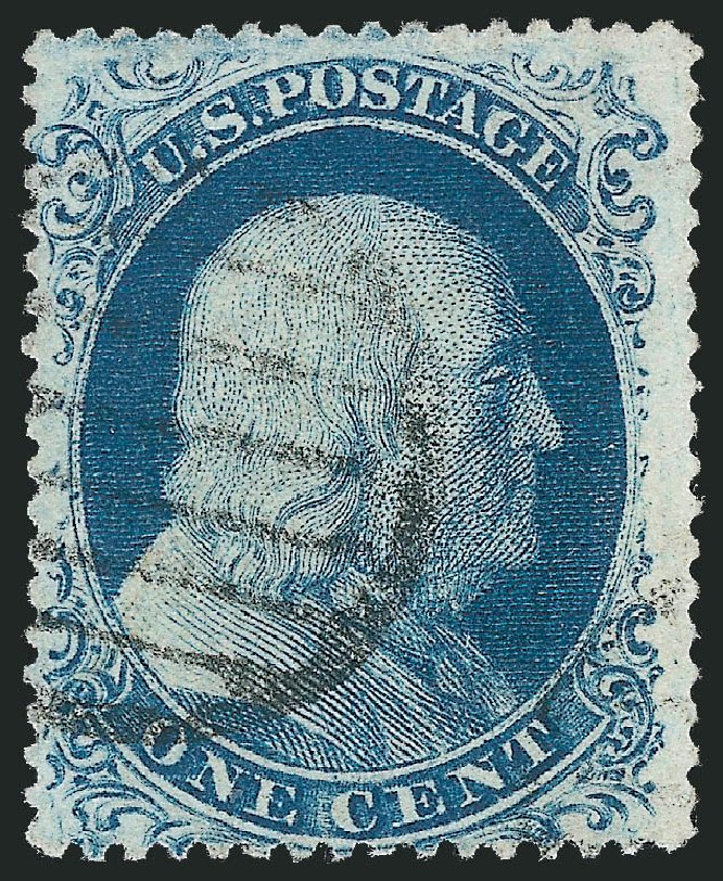 US Stamps Values Scott Cat. # 22 - 1c 1857 Franklin. Robert Siegel Auction Galleries, Mar 2011, Sale 1006, Lot 1442