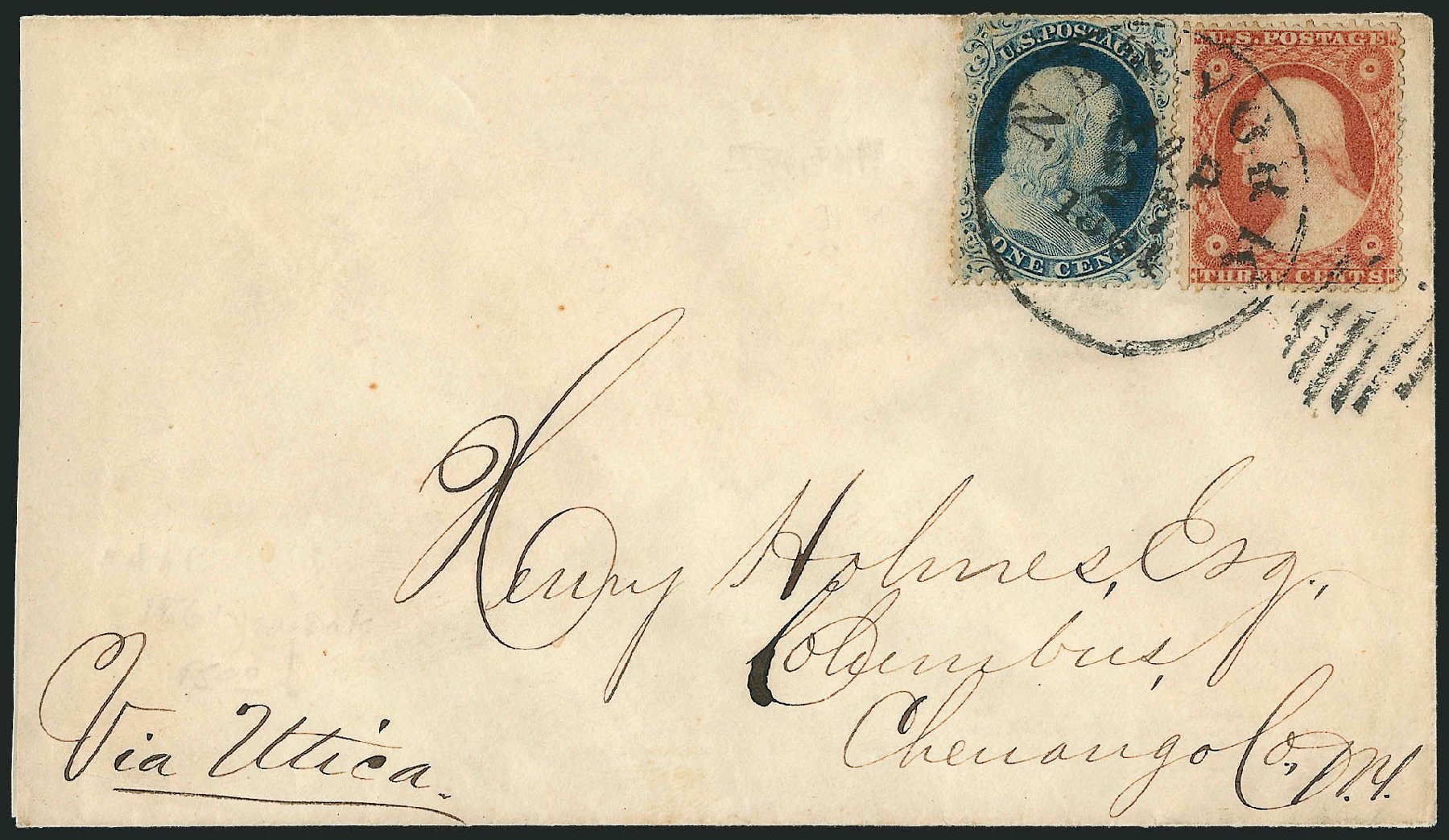 Costs of US Stamp Scott 22: 1c 1857 Franklin. Robert Siegel Auction Galleries, Mar 2011, Sale 1006, Lot 1482