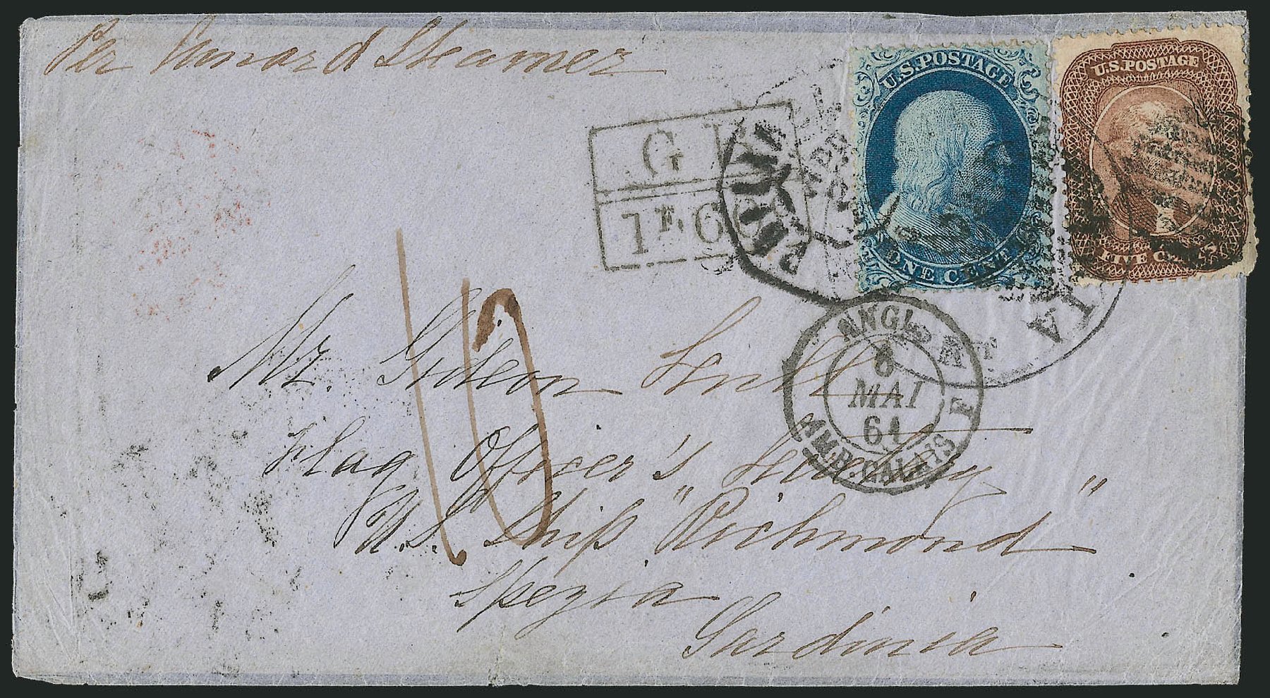 Values of US Stamp Scott Cat. #22: 1c 1857 Franklin. Robert Siegel Auction Galleries, Mar 2011, Sale 1006, Lot 1492