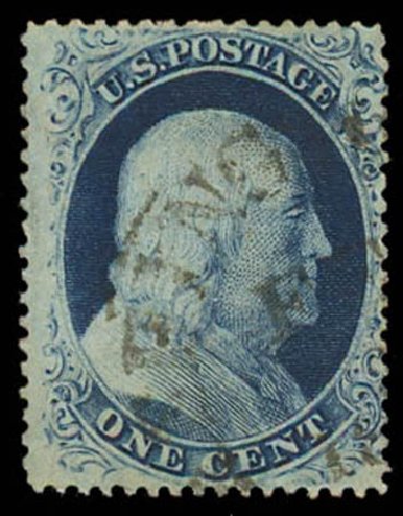 US Stamp Price Scott 22: 1c 1857 Franklin. Daniel Kelleher Auctions, Oct 2011, Sale 626, Lot 43