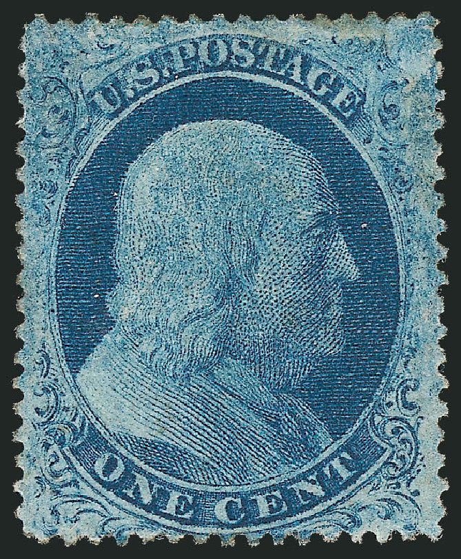 US Stamp Price Scott Cat. 22: 1857 1c Franklin. Robert Siegel Auction Galleries, Mar 2011, Sale 1006, Lot 1453