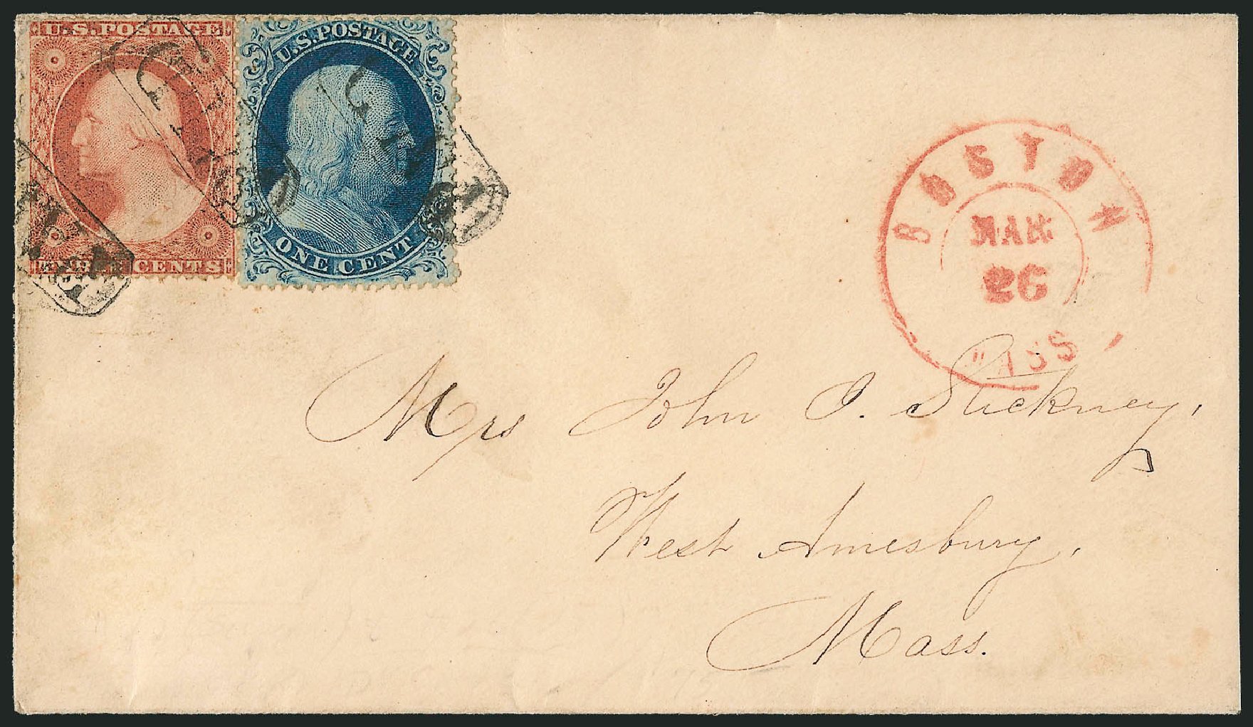 US Stamp Value Scott Catalog # 22: 1c 1857 Franklin. Robert Siegel Auction Galleries, Mar 2011, Sale 1006, Lot 1483
