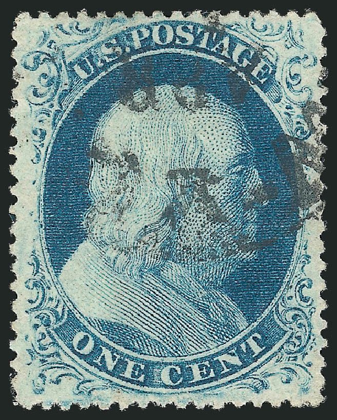 US Stamps Value Scott 22: 1c 1857 Franklin. Robert Siegel Auction Galleries, Dec 2012, Sale 1037, Lot 1463