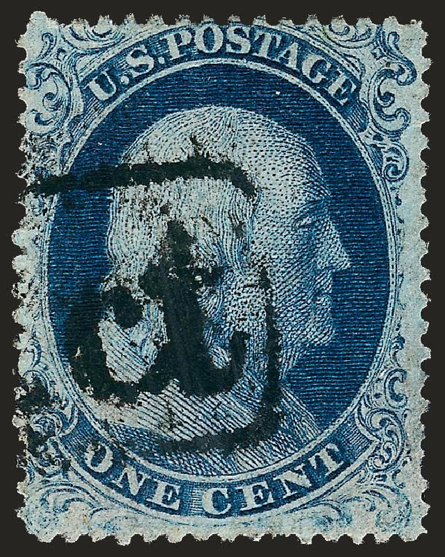 Prices of US Stamps Scott Catalogue #22 - 1c 1857 Franklin. Robert Siegel Auction Galleries, Oct 2008, Sale 963, Lot 313