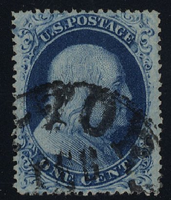 Price of US Stamp Scott 22: 1c 1857 Franklin. Cherrystone Auctions, May 2008, Sale 200805, Lot 66