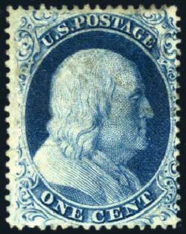 Value of US Stamps Scott Catalog #22 - 1857 1c Franklin. Harmer-Schau Auction Galleries, Jun 2008, Sale 78, Lot 1266