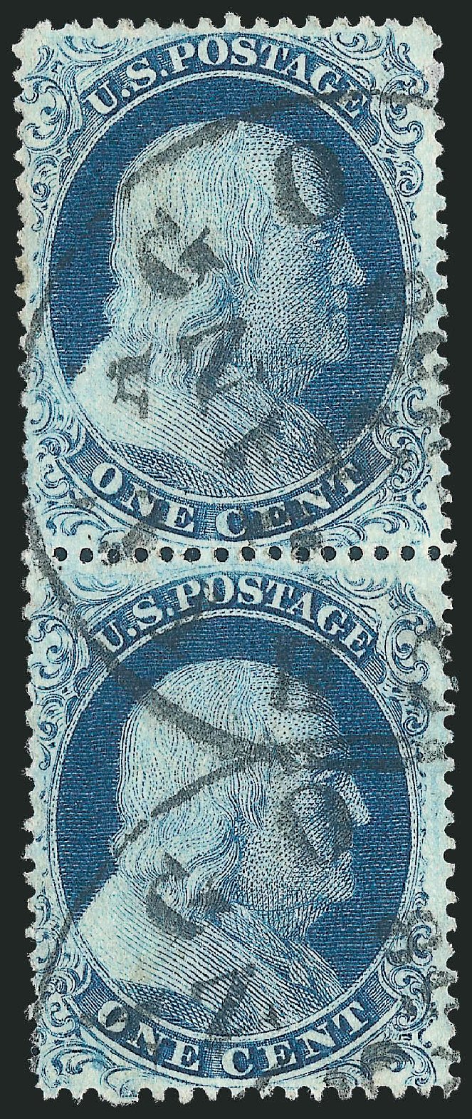 Price of US Stamp Scott #22 - 1857 1c Franklin. Robert Siegel Auction Galleries, Mar 2011, Sale 1006, Lot 1196