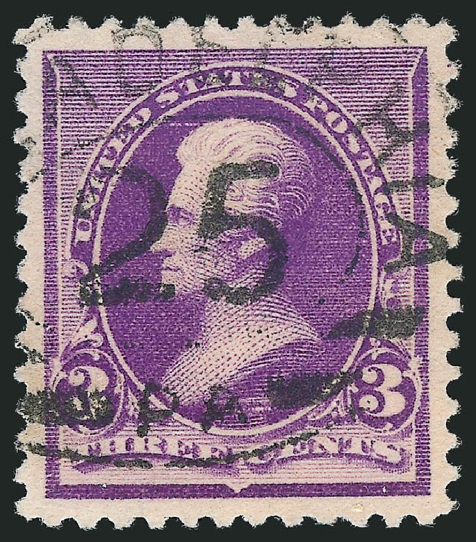 Values of US Stamp Scott Catalogue # 221 - 3c 1890 Jackson. Robert Siegel Auction Galleries, Nov 2012, Sale 1034, Lot 198