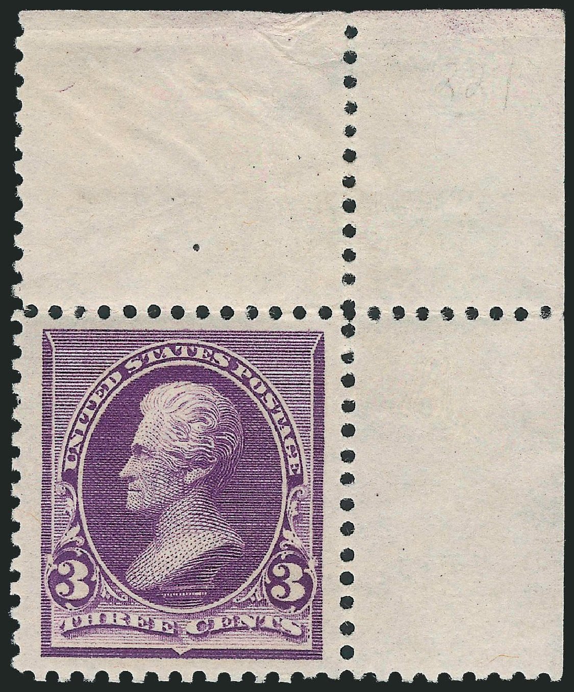 Prices of US Stamps Scott Catalog 221 - 3c 1890 Jackson. Robert Siegel Auction Galleries, Jul 2013, Sale 1050, Lot 328