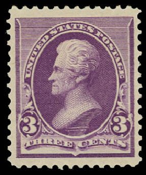Price of US Stamp Scott Catalogue # 221 - 1890 3c Jackson. Daniel Kelleher Auctions, Jun 2012, Sale 630, Lot 1471
