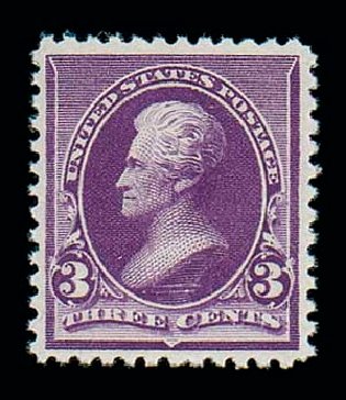 Costs of US Stamps Scott Catalogue #221 - 3c 1890 Jackson. Matthew Bennett International, Dec 2007, Sale 325, Lot 1694