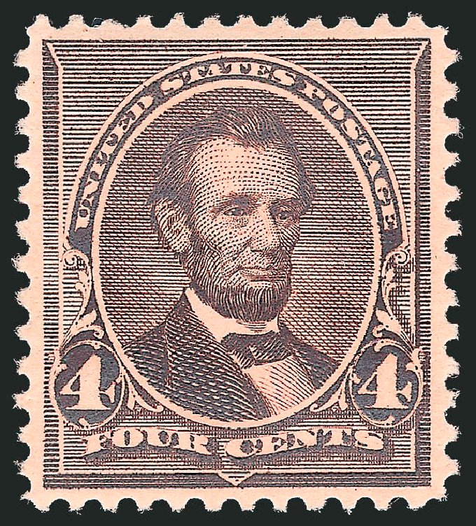 Values of US Stamps Scott Catalogue # 222: 1890 4c Lincoln. Robert Siegel Auction Galleries, Oct 2011, Sale 1014, Lot 1457