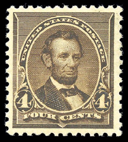 US Stamp Prices Scott Catalogue # 222: 4c 1890 Lincoln. Matthew Bennett International, Sep 2010, Sale 333, Lot 3618