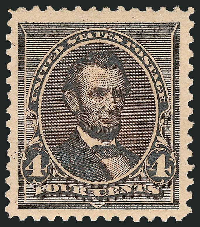 Values of US Stamp Scott Catalogue # 222 - 4c 1890 Lincoln. Robert Siegel Auction Galleries, Mar 2011, Sale 1007, Lot 2391