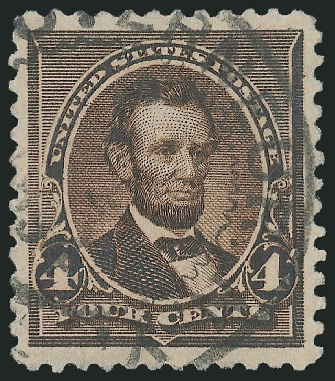US Stamp Value Scott Catalog # 222 - 1890 4c Lincoln. Robert Siegel Auction Galleries, Jun 2011, Sale 1011, Lot 571