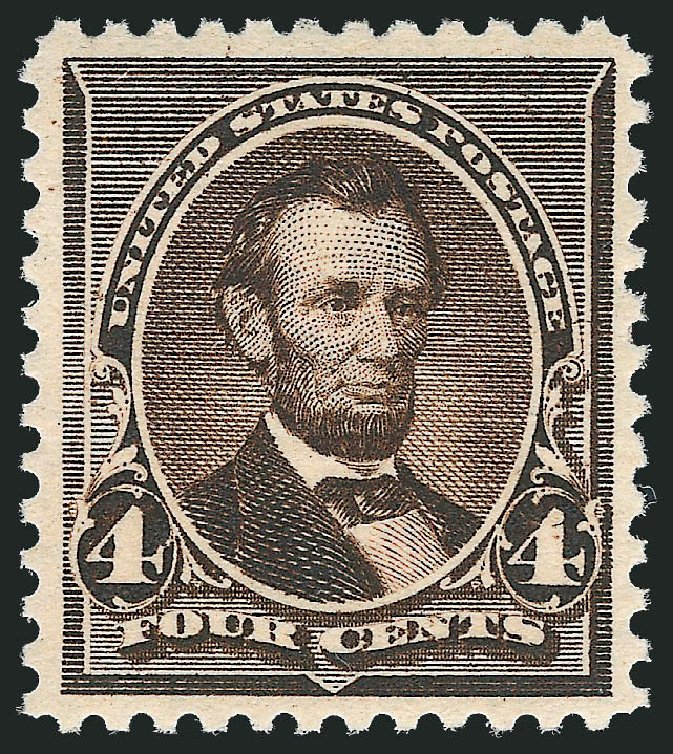 US Stamps Prices Scott # 222 - 4c 1890 Lincoln. Robert Siegel Auction Galleries, Dec 2011, Sale 1017, Lot 601