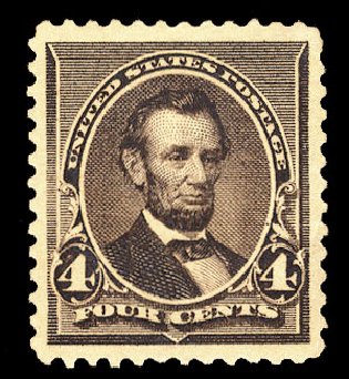 Cost of US Stamp Scott Catalogue 222: 4c 1890 Lincoln. Cherrystone Auctions, Nov 2009, Sale 200911, Lot 3084