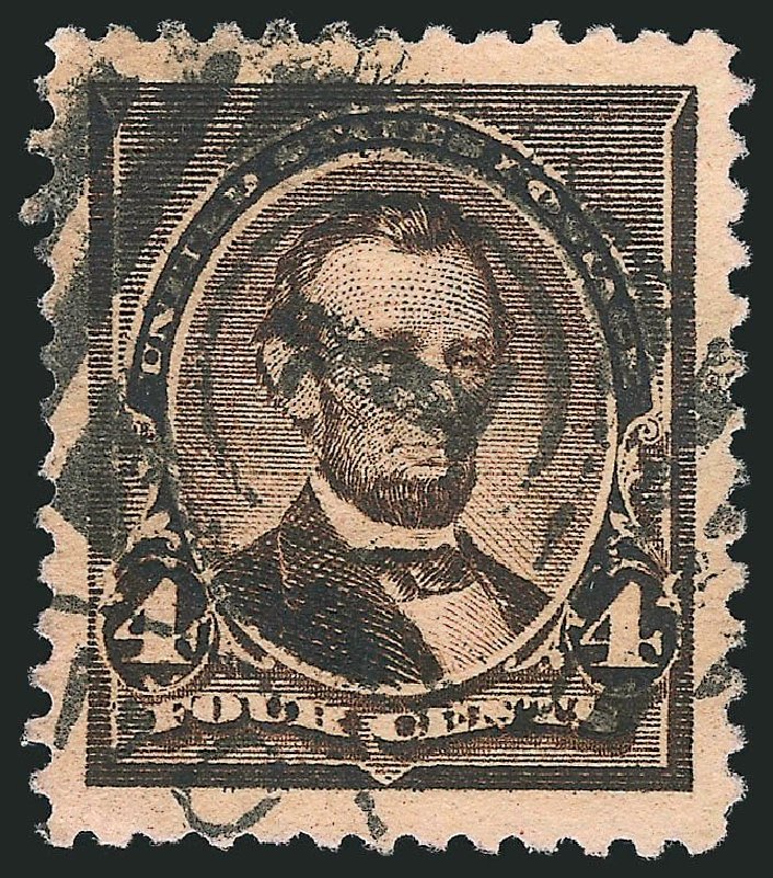 Value of US Stamps Scott 222 - 1890 4c Lincoln. Robert Siegel Auction Galleries, Nov 2014, Sale 1084, Lot 3506