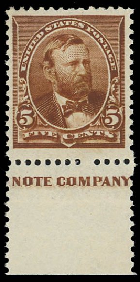 Value of US Stamps Scott Cat. #223 - 1890 5c Grant. Daniel Kelleher Auctions, Jan 2012, Sale 628, Lot 341