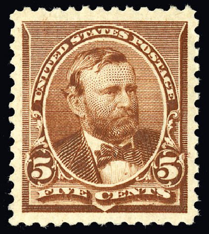 Price of US Stamp Scott Catalog 223: 1890 5c Grant. Matthew Bennett International, Jun 2008, Sale 328, Lot 725