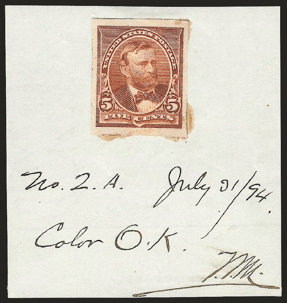 US Stamp Values Scott Catalog #223 - 1890 5c Grant. Robert Siegel Auction Galleries, Dec 2009, Sale 977, Lot 166