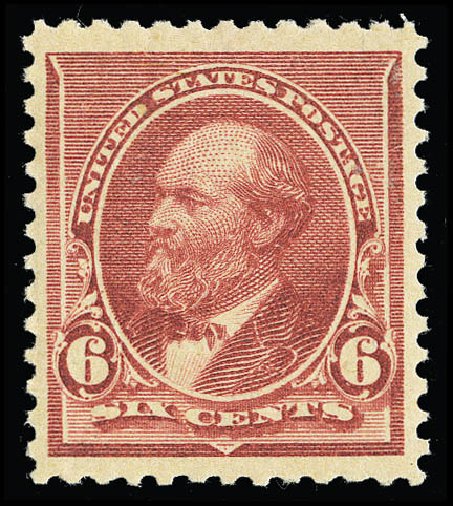 Costs of US Stamp Scott Cat. #224 - 1890 6c Garfield. Matthew Bennett International, Sep 2012, Sale 346, Lot 738