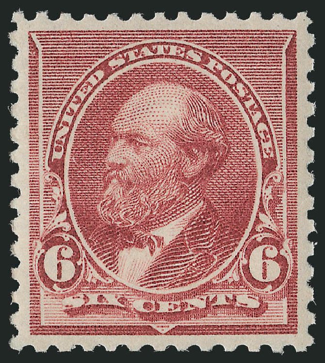 Value of US Stamp Scott #224: 1890 6c Garfield. Robert Siegel Auction Galleries, Dec 2009, Sale 978, Lot 1060