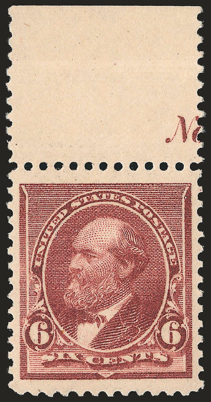 US Stamps Values Scott Catalog 224: 1890 6c Garfield. Robert Siegel Auction Galleries, Mar 2011, Sale 1007, Lot 2394