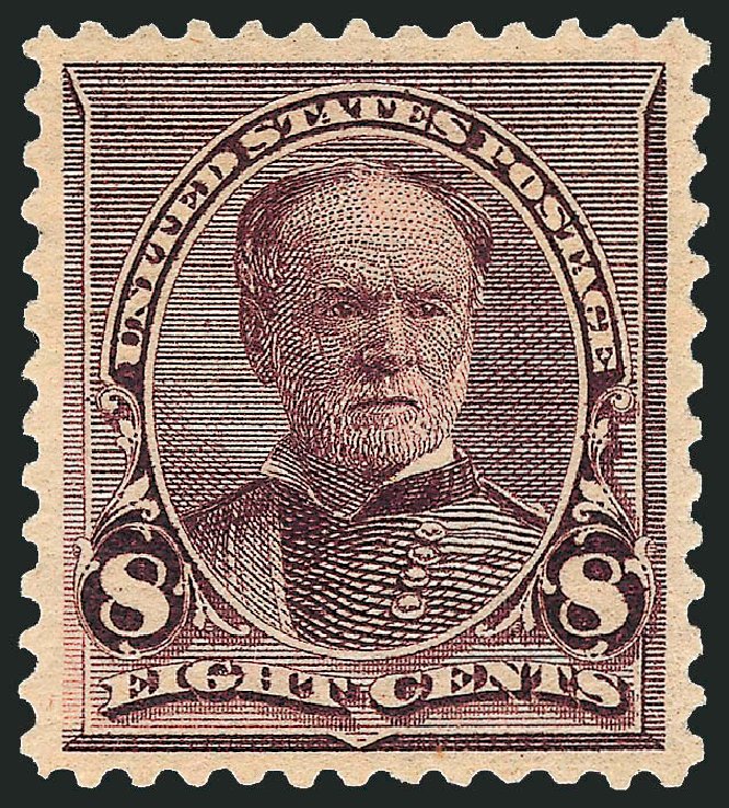 Prices of US Stamps Scott Catalogue #225: 1890 8c Sherman. Robert Siegel Auction Galleries, Dec 2008, Sale 967, Lot 4337