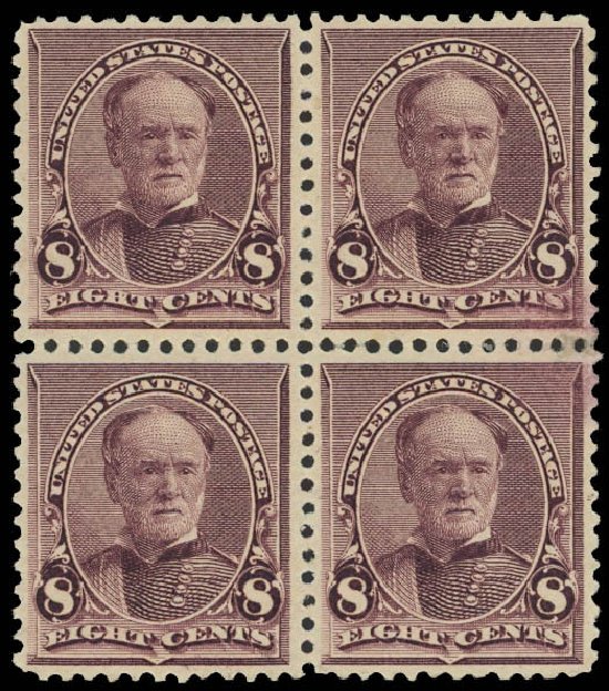 Costs of US Stamp Scott Cat. #225: 8c 1890 Sherman. Daniel Kelleher Auctions, Mar 2013, Sale 635, Lot 318