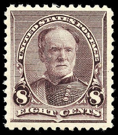 Values of US Stamps Scott Cat. # 225: 8c 1890 Sherman. Matthew Bennett International, Apr 2008, Sale 326, Lot 199
