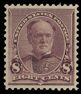 Price of US Stamp Scott Cat. #225 - 8c 1890 Sherman. Daniel Kelleher Auctions, Oct 2012, Sale 632, Lot 1112