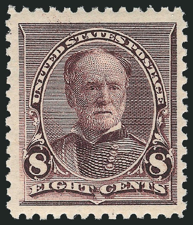 US Stamp Value Scott Catalog # 225 - 1890 8c Sherman. Robert Siegel Auction Galleries, May 2013, Sale 1044, Lot 182