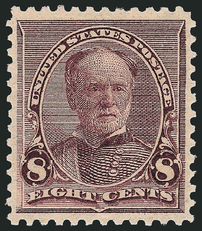 US Stamps Value Scott #225 - 8c 1890 Sherman. Robert Siegel Auction Galleries, Oct 2008, Sale 963, Lot 862