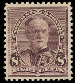Costs of US Stamp Scott Cat. # 225 - 8c 1890 Sherman. Daniel Kelleher Auctions, Oct 2012, Sale 632, Lot 1113