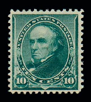 Cost of US Stamps Scott Catalog # 226 - 1890 10c Webster. Matthew Bennett International, Dec 2007, Sale 325, Lot 1707