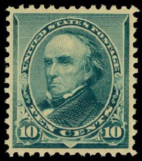 US Stamp Prices Scott Catalog #226: 1890 10c Webster. Daniel Kelleher Auctions, May 2014, Sale 653, Lot 2157