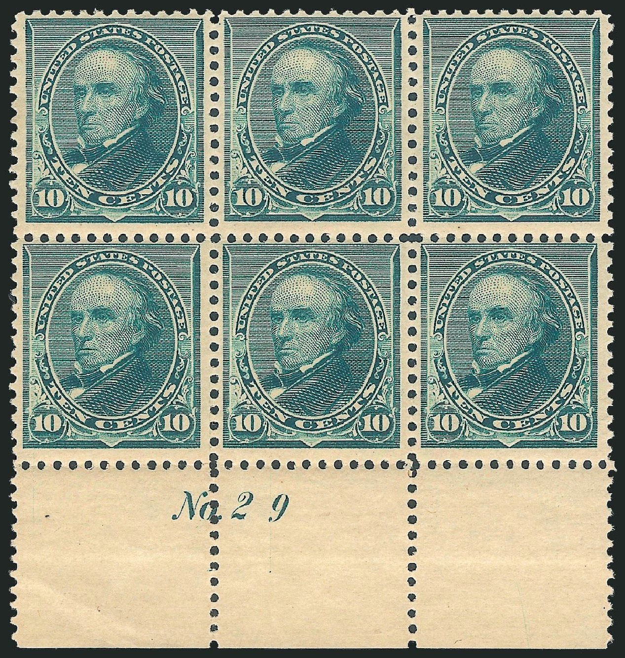 Values of US Stamps Scott Cat. 226 - 1890 10c Webster. Robert Siegel Auction Galleries, Mar 2013, Sale 1040, Lot 1468