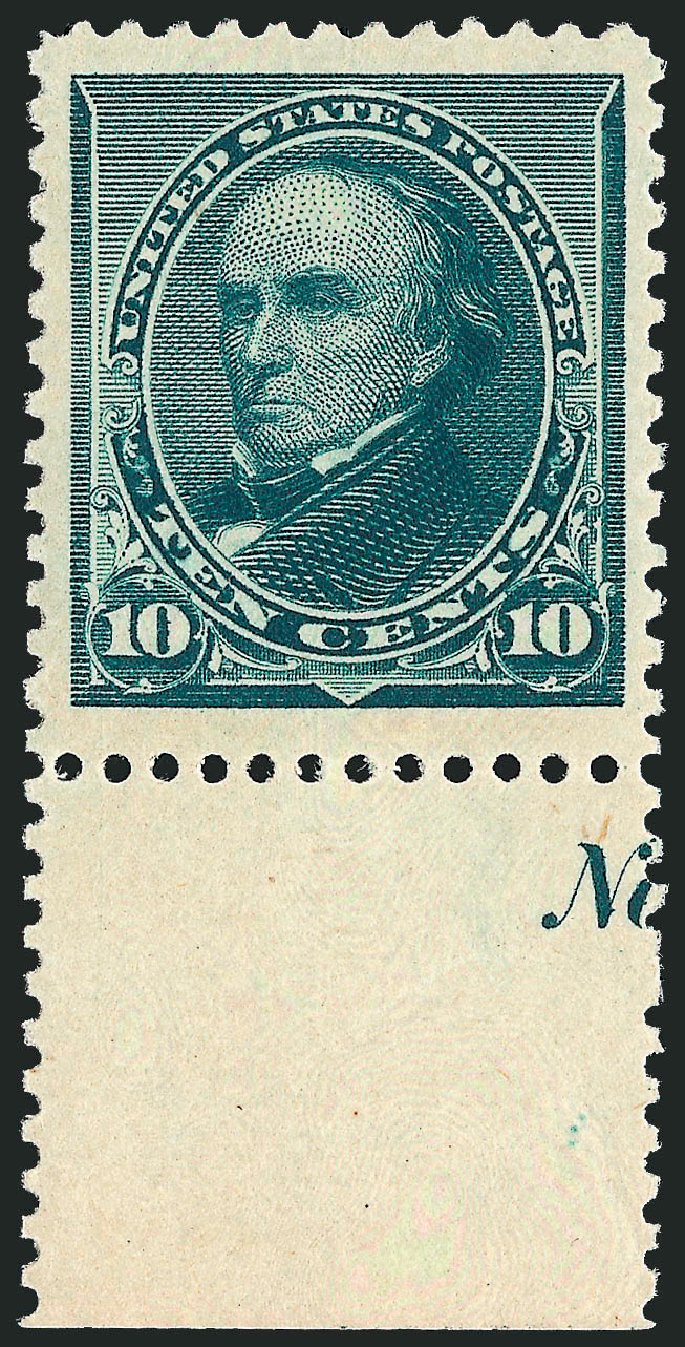 US Stamp Value Scott Catalog # 226 - 1890 10c Webster. Robert Siegel Auction Galleries, Dec 2008, Sale 967, Lot 4338