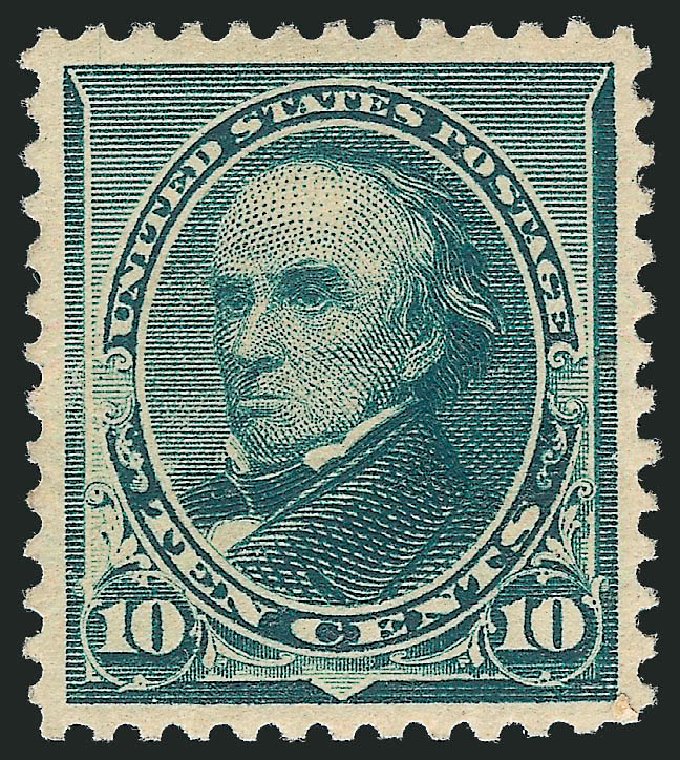 US Stamps Values Scott 226: 10c 1890 Webster. Robert Siegel Auction Galleries, Dec 2010, Sale 1000, Lot 1110