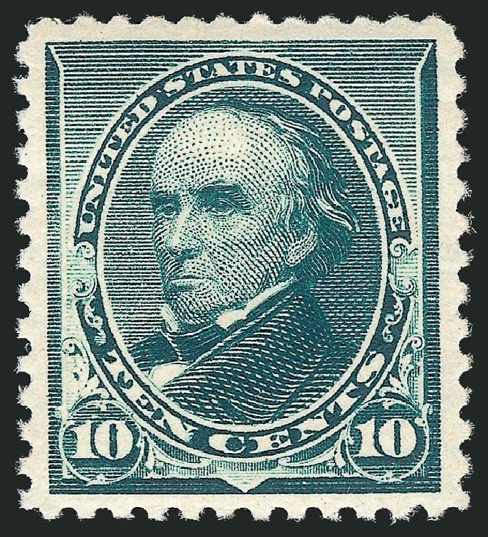 US Stamps Values Scott Catalog 226: 10c 1890 Webster. Robert Siegel Auction Galleries, Jul 2013, Sale 1050, Lot 330