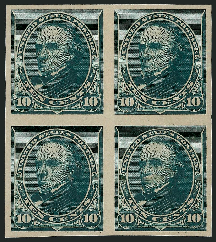 Value of US Stamps Scott Catalogue # 226 - 1890 10c Webster. Robert Siegel Auction Galleries, Oct 2010, Sale 997, Lot 5660