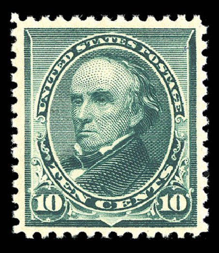 US Stamp Values Scott #226: 10c 1890 Webster. Matthew Bennett International, Sep 2012, Sale 345, Lot 251