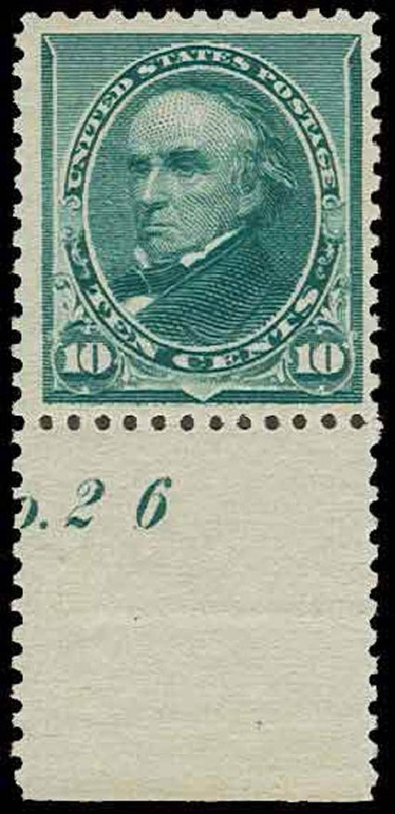 Values of US Stamp Scott Cat. # 226 - 1890 10c Webster. H.R. Harmer, Nov 2013, Sale 3004, Lot 1144